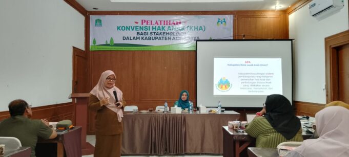 Cegah Tindakan Kekerasan, DPMPKB Aceh Jaya Buka Pelatihan Konvensi Hak Anak