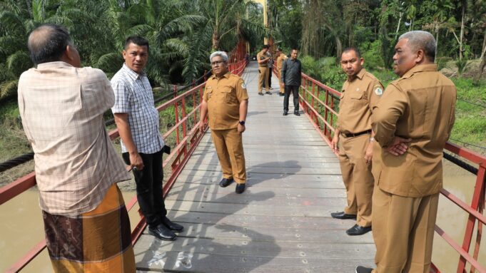 Jembatan Gantung Alue Kejruen Kecamatan Tanah Luas Telah Rampung dan Dapat Dilalui