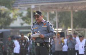 A. Hanan Pimpin Langsung Apel Siaga Pemilu, 978 Linmas Berkupul di Lhokseumawe