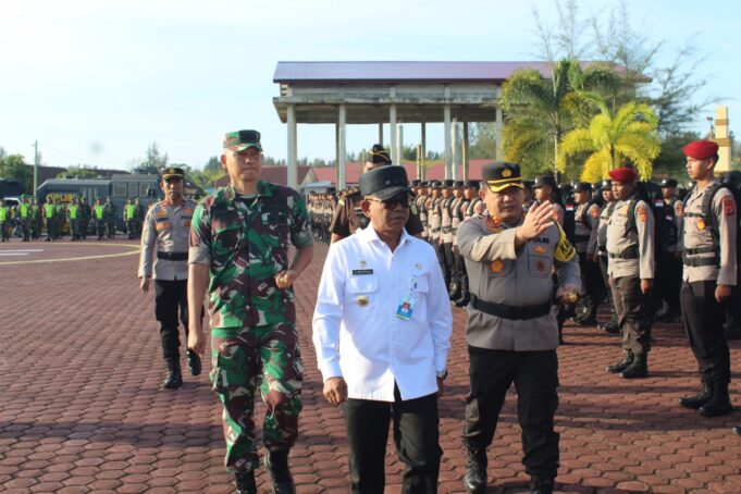 Pj Bupati Aceh Jaya Pimpin Apel Gelar Pasukan Pengamanan Pemilu 2024