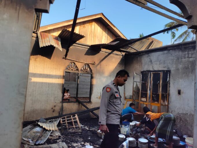 Kebakaran di Aceh Utara Hanguskan Satu Rumah, Polisi Datangi TKP