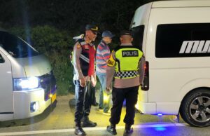 Personel Gabungan Polres Aceh Jaya Lakukan Razia Jelang Pemilu Tahun 2024