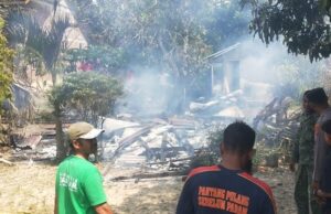 Akibat Korsleting Listrik, 1 Unit Rumah di Langkahan Ludes Terbakar