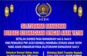 PWI Aceh Buka Donasi Santunan Yatim untuk Internal dan Umum