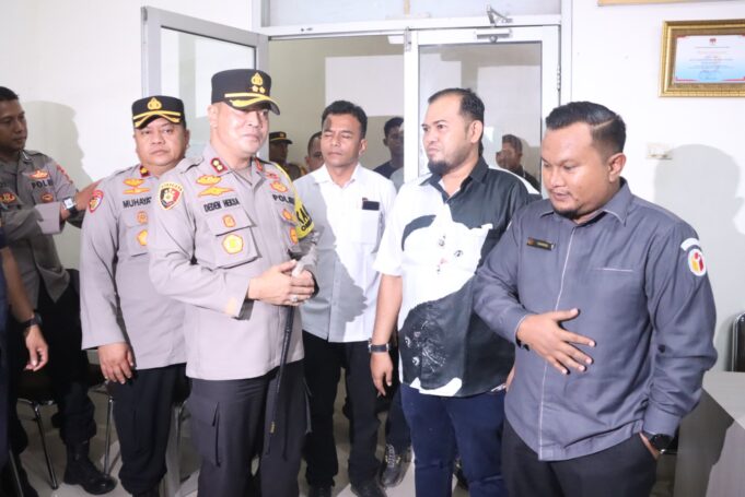 Pastikan Situasi Aman dan Terkendali, Kapolres Aceh Utara Terus Monitoring Kantor KIP