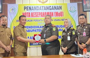 Kejari Tanda Tangani MOU Dengan Dinas PK Aceh Utara