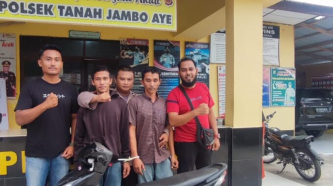 Terlibat Curanmor, Dua Orang Dibuerekah Polsek Tanah Jambo Aye