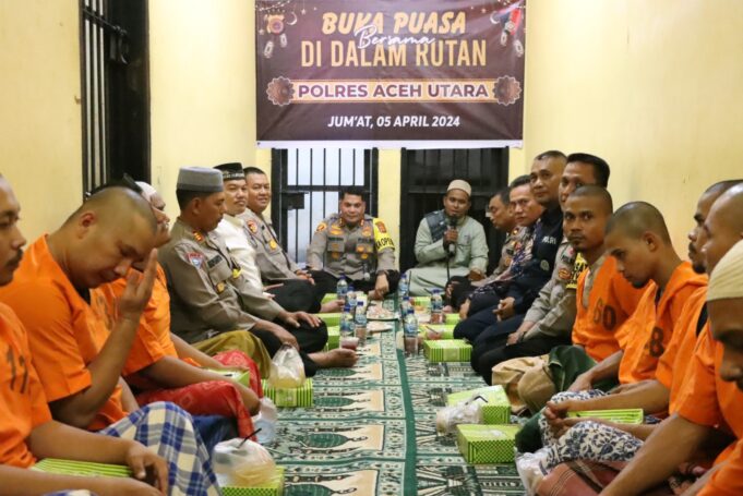 Jelang Akhir Ramadhan, Ini Yang dilakukan Polres Aceh Utara Bersama 31 Orang Tahanan