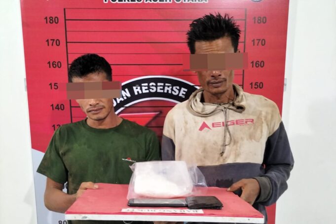 Jelang Lebaran, Polres Aceh Utara Tangkap Dua Pria dan Sita 500 gram Sabu
