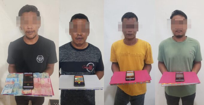 Meresahkan, 4 Pemain Judi Slot Mahjong di Amankan Tim Polres Aceh Utara