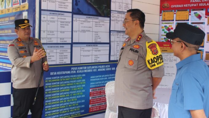 Kapolda Aceh Tinjau Pos Pelayanan dan Pengamanan Operasi Ketupat Seulawah 2024 di Aceh Jaya
