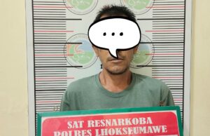 Beli Sabu dari Si Boh, Pria Asal Aceh Timur Diciduk di Lhokseumawe