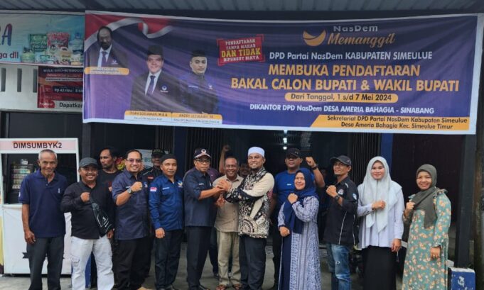 Resmi Mendaftar Sebagai Bacabup ke Partai Nasdem, Ugek Farlian : Simeulue Butuh Pemimpin Muda dan Cerdas