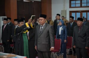Pj Bupati Lantik Pejabat Pimpinan Tinggi Pratama Di lingkup Pemkab Aceh Jaya