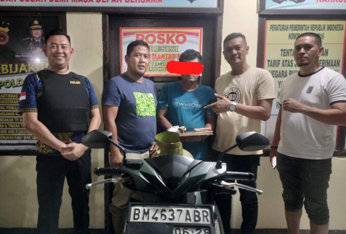 Buronan Curanmor Pekanbaru Tepergok Mencuri Tabung Gas di Lhoksukon