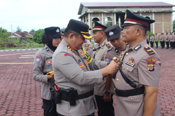 Andy Sumarta Pimpin Sertijab Pejabat Utama Polres Aceh Jaya