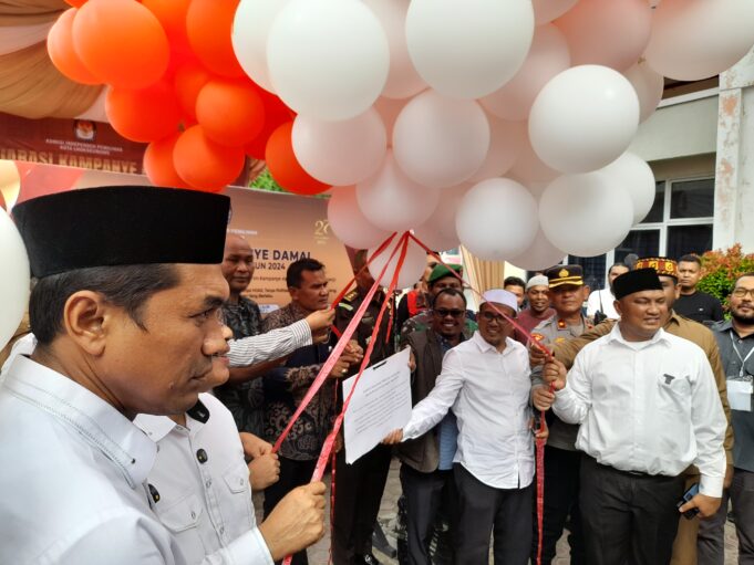 Empat Paslon Wali Kota dan Wakil Wali Kota Lhokseumawe Deklarasikan Pemilu Damai