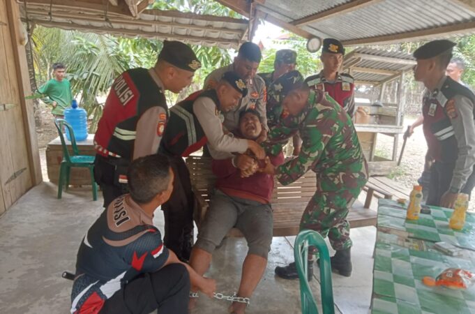 Resahkan Warga Tanah Luas, Tim Gabungan Amankan Seorang Pria, Diduga ODGJ