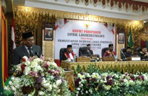 Pelantikan Pimpinan DPRK Lhokseumawe, Pj. Wali Kota: Sinergi dan Kolaborasi Sangat Penting