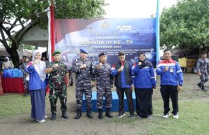 Peduli Kesehatan Masyarakat Pesisir, Lanal Kota Lhokseumawe dan PHE NSO Gelar Bakti Sosial