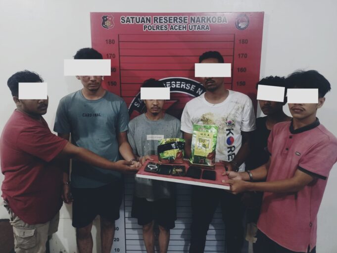 Tangkap Tujuh Pemuda, Polres Aceh Utara Sita 2,5 Kg Sabu
