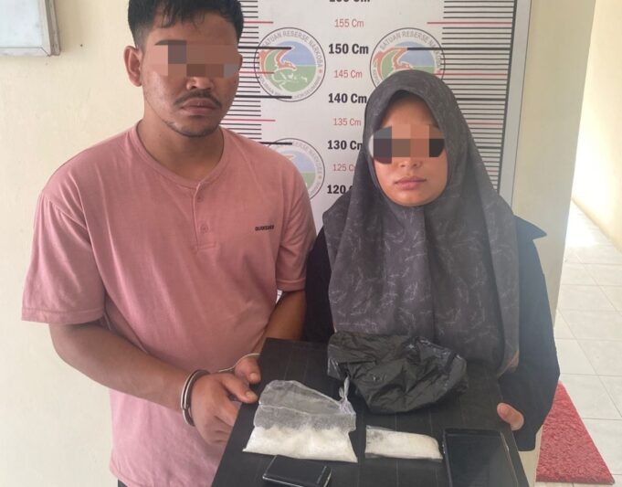 Pilisi Tangkap Pasutri di Aceh Utara, 81,5 Gram Sabu Disita
