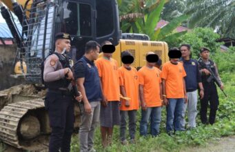 Polisi Tangkap Lima Pelaku Penambangan Ilegal di Nagan Raya
