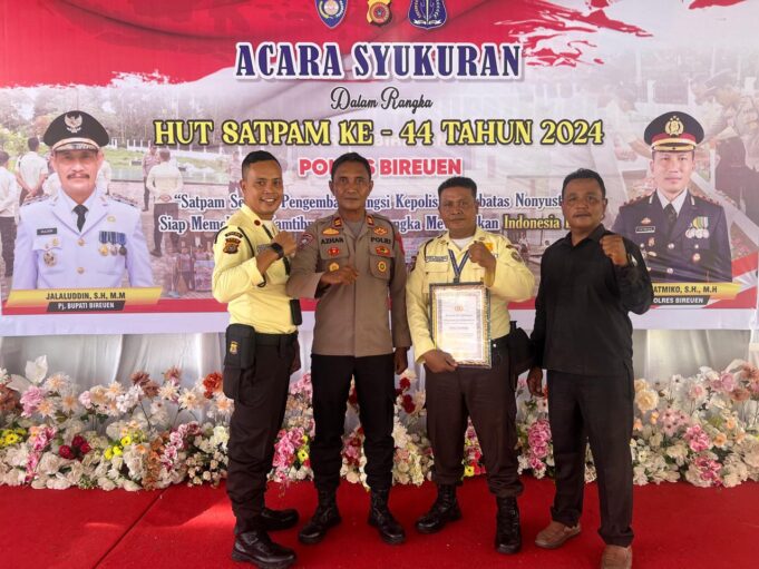 PT PIM Raih Piagam Satpam Terbaik pada HUT ke-44 dari Polres Lhokseumawe dan Bireuen