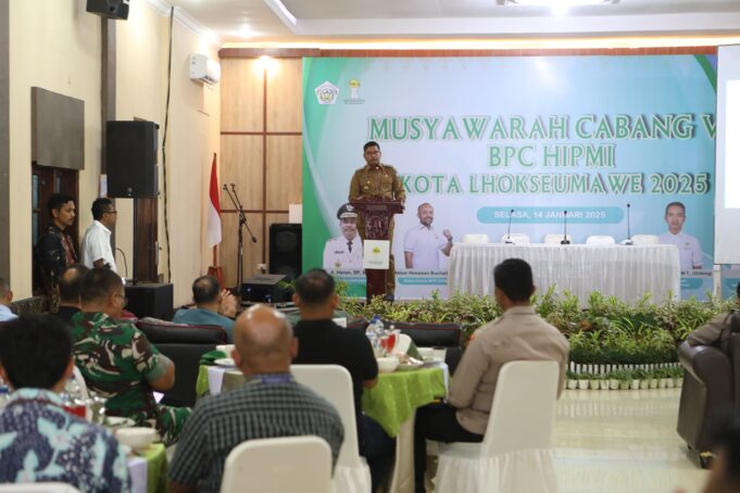 Pj Wali Kota A. Hanan Buka Muscab Ke-VII HIPMI Kota Lhokseumawe, Begini Harapannya