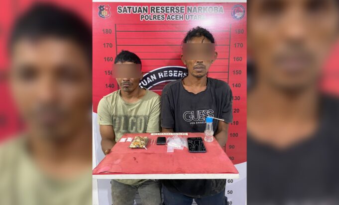 Sat Res Narkoba Polres Aceh Utara Tangkap Dua Pria Terkait Kasus Narkotika di Nisam