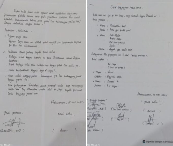 Surat Perjanjian Kerja Sama Politik untuk Pilkada Lhokseumawe 2024 Viral di Media Sosial
