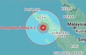 Baru Terjadi, Gempa Dengan Kekuatan Mag 6.2 Guncang Aceh Selatan