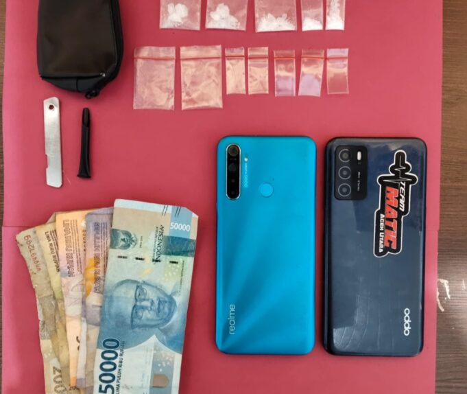 Tiga Pria Diduga Sebagai Pemakai Sabu Ditangkap di Banda Sakti, Polisi Sita Barang Bukti