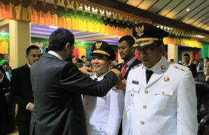 Sayuti Abubakar dan Husaini Resmi Dilantik sebagai Wali Kota dan Wakil Wali Kota Lhokseumawe