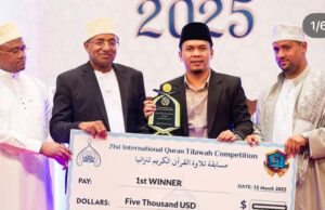 Ahmad Khairi Novandra Juara Kompetisi Al-Qur’an Internasional di Tanzania