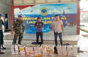TNI AL Kembali Gagalkan Penyelundupan 100 Kg Sabu di Aceh Utara