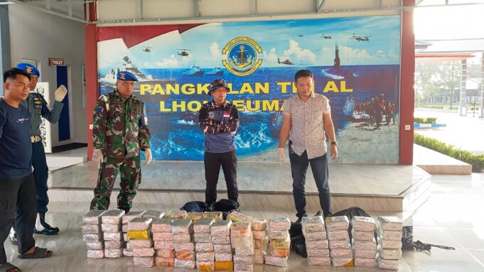 TNI AL Kembali Gagalkan Penyelundupan 100 Kg Sabu di Aceh Utara