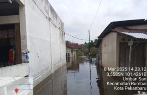Banjir di Pekanbaru Belum Surut, Ribuan Rumah Masih Tergenang
