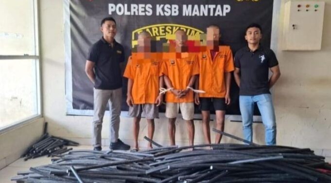 Tiga Pencuri Kabel PLN Ditangkap, Kerugian Capai Rp 200 Juta