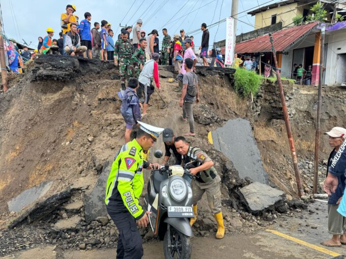 Polisi Jelaskan Kondisi Terkini Jembatan Cidadap Simpenan Kabupaten Sukabumi