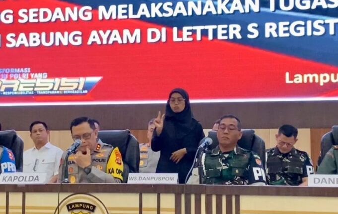 Dua Prajurit TNI Jadi Tersangka Kasus Penembakan Polisi di Way Kanan