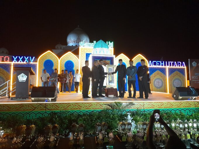 Raih Nilai Tertinggi, Kecamatan Jambo Aye Juara Umum MTQ Aceh Utara ke-35
