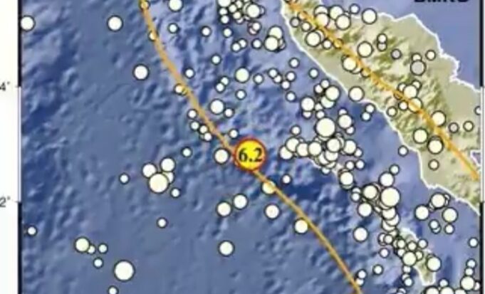 Gempa M 6,2 Guncang Sinabang Pada Dini Hari, Tidak Berpotensi Tsunami