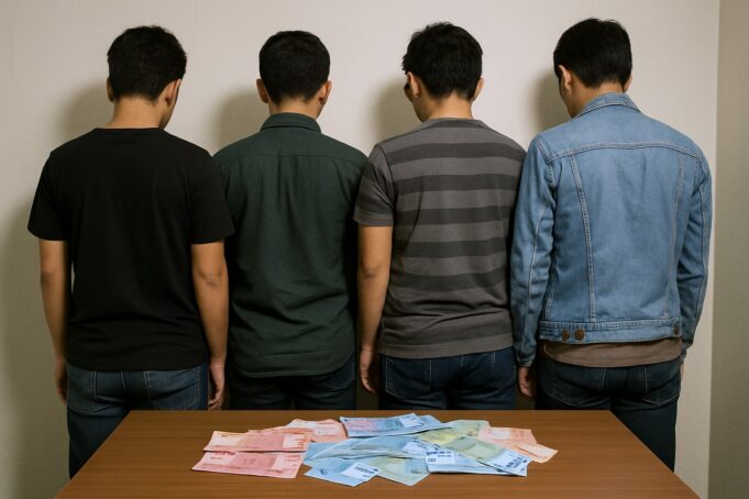 Pungli Dengan Dalih Uang Keamanan, Empat Pria Diamankan Satgas Anti Premanisme Polres Aceh Utara