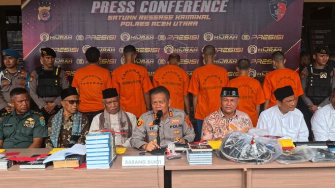 Terdapat Unsur Pendangkalan Akidah, Polres Aceh Utara Amankan Enam Pelaku Aliran Sesat
