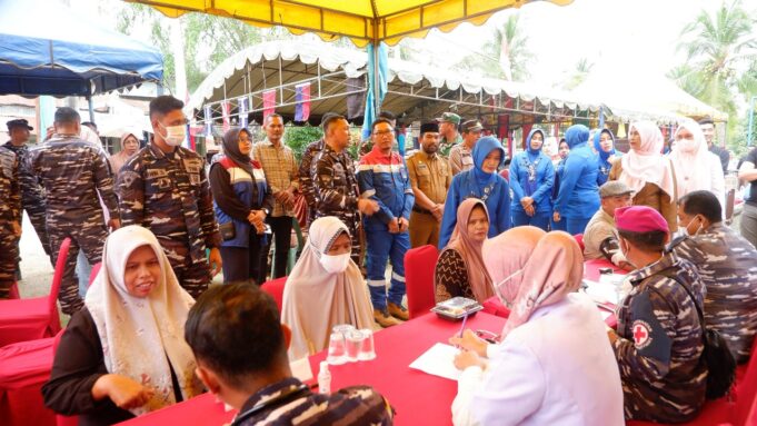 PHE NSO dan TNI AL Gelar Bakti Sosial untuk Nelayan di Aceh Utara