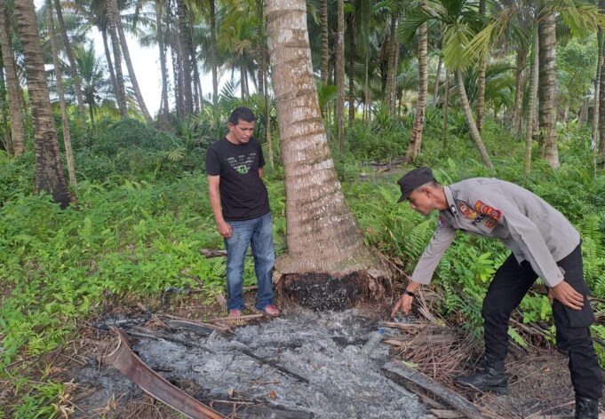 Warga Lhok Puuk Digemparkan Pria Bakar Diri akibat Cekcok Rumah Tangga