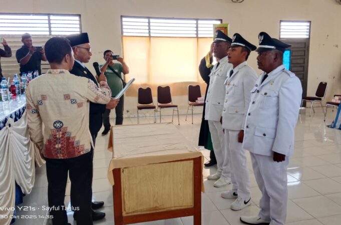 Amanah Rakyat di Pundak Pemimpin Desa: Tiga Geuchik Tanah Luas Resmi Dilantik Untuk Priode 2025–2031