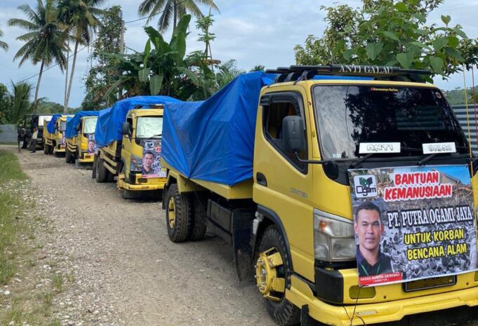 Jiwa Sosial PT Putra Ogami Jaya: Lima Truk Bantuan Mengalir untuk Korban Banjir Leubok Pusaka