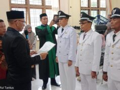 Khidmat dan Penuh Haru, Pelantikan Geuchik dan PAW Tuha Peut di Tanah Luas Teguhkan Amanah Pengabdian